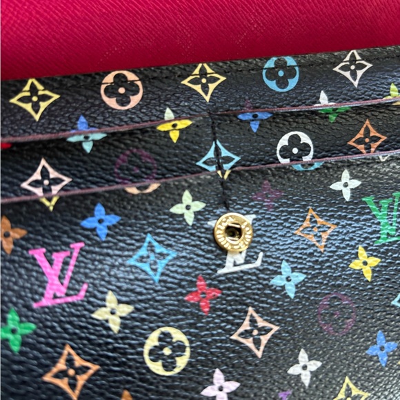 Louis Vuitton multicolor Sarah bifold long wallet pink interior - Picture 10 of 15